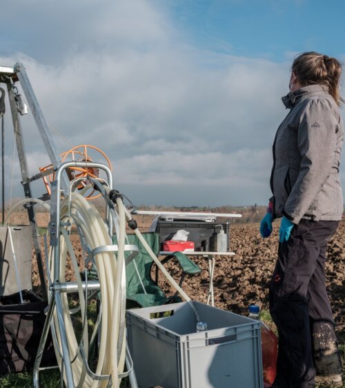 High-volume groundwater filtration at Hainich CZE
