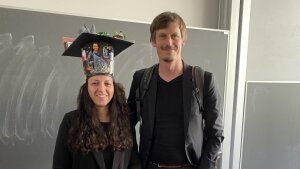 Dr. Rola Houhou after her successful defense